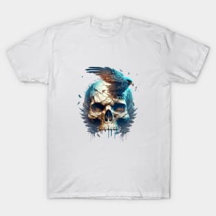 Skull Wild Life Painting Dark Character Spirit T-Shirt